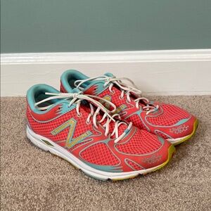New Balance Coral and turquoise Athletic Shoes